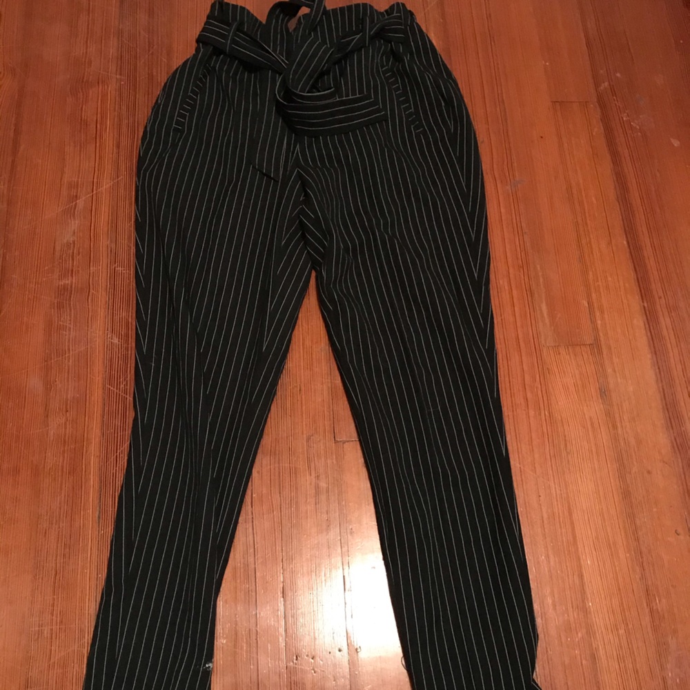 Paper bag waist band dress pants